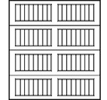eight foot vertical recessed panel
