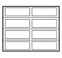 tradition wood framed garage door design