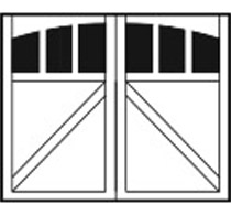 signature wood garage door panel design